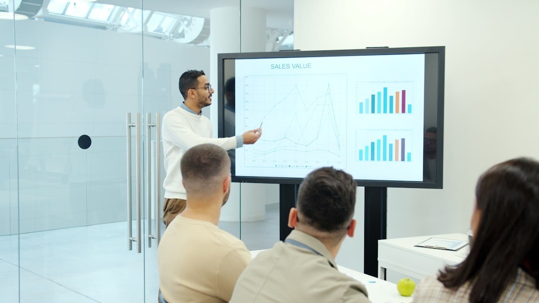business meeting with charts